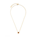 White Heart Titanium Steel Diamond-encrusted Heart Necklace