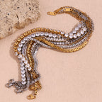 Fashion 5mm Zircon Chain Bracelet-gold Stainless Steel Gold Plated Zirconium Chain Bracelet