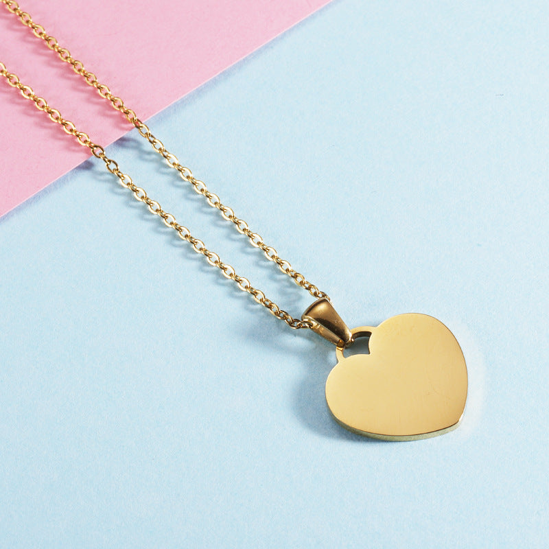 Fashion Steel Color (mp047) Titanium Steel Love Necklace
