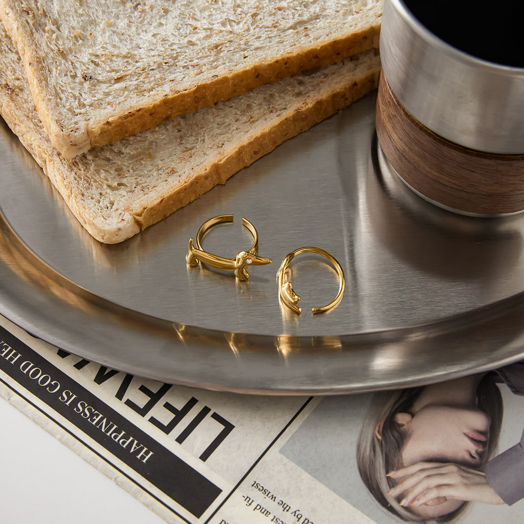 Cat Stainless Steel Cat Ring