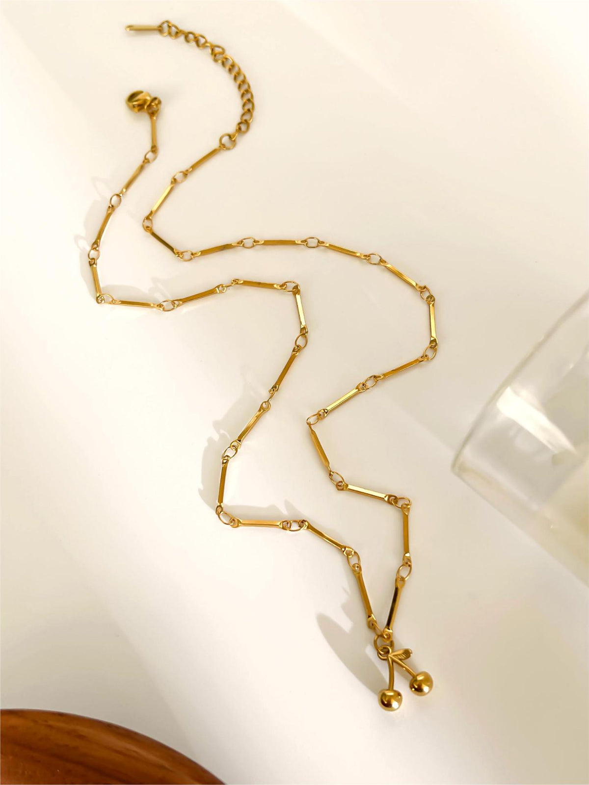Golden Love Heart Stainless Steel Diamond Heart Necklace