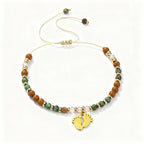 Cross Colorful Natural Stone Beaded Cross Bracelet