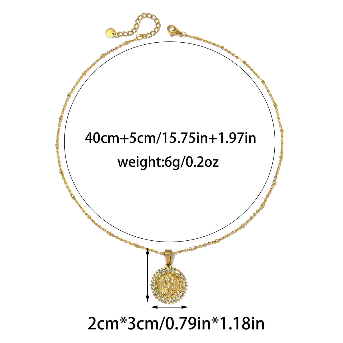 Necklace #2 304 Stainless Steel Portrait Necklace