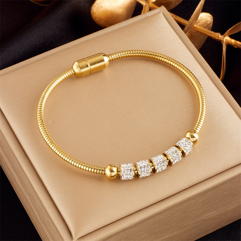 Bracelet #9 Stainless Steel Diamond-encrusted Butterfly Bracelet