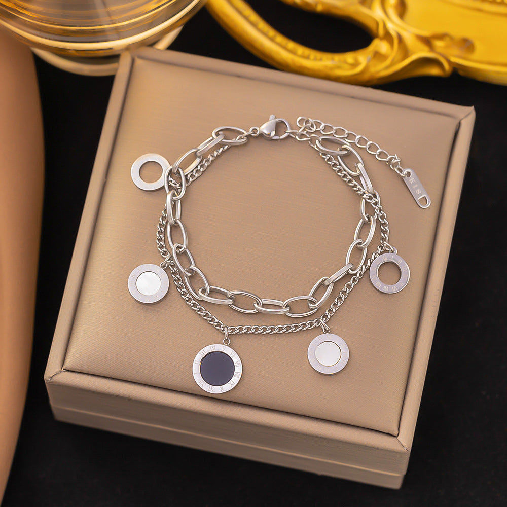 Big Heart Bracelet Gold Titanium Steel Heart Bracelet