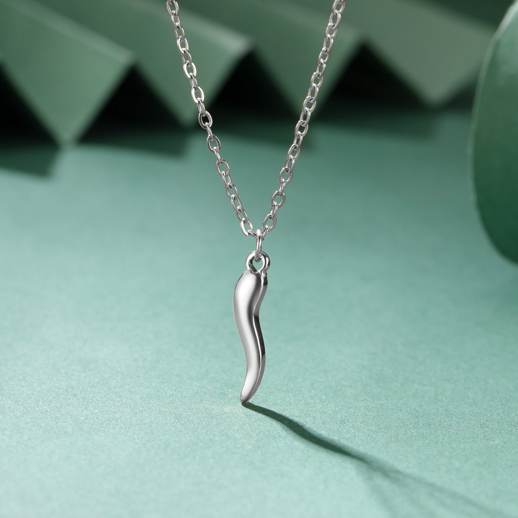 Fashion Steel Irregular Chili Pepper Stainless Steel Necklace