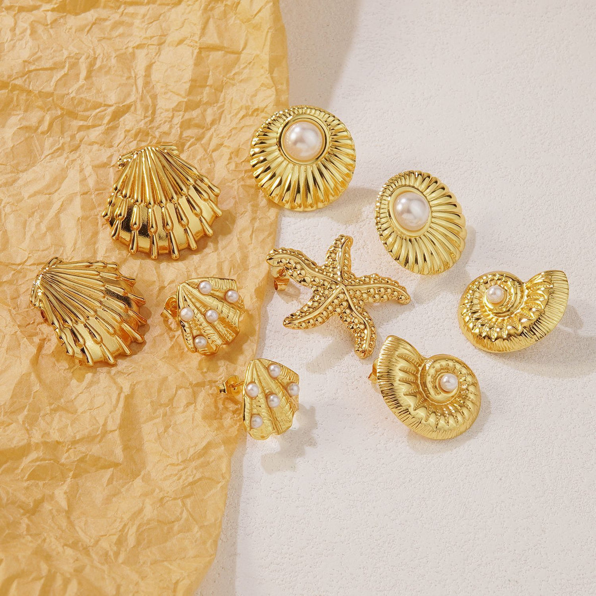 Earrings 81# Stainless Steel Petal Earrings