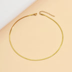 4.0 Blade Steel Color Stainless Steel Blade Chain Necklace