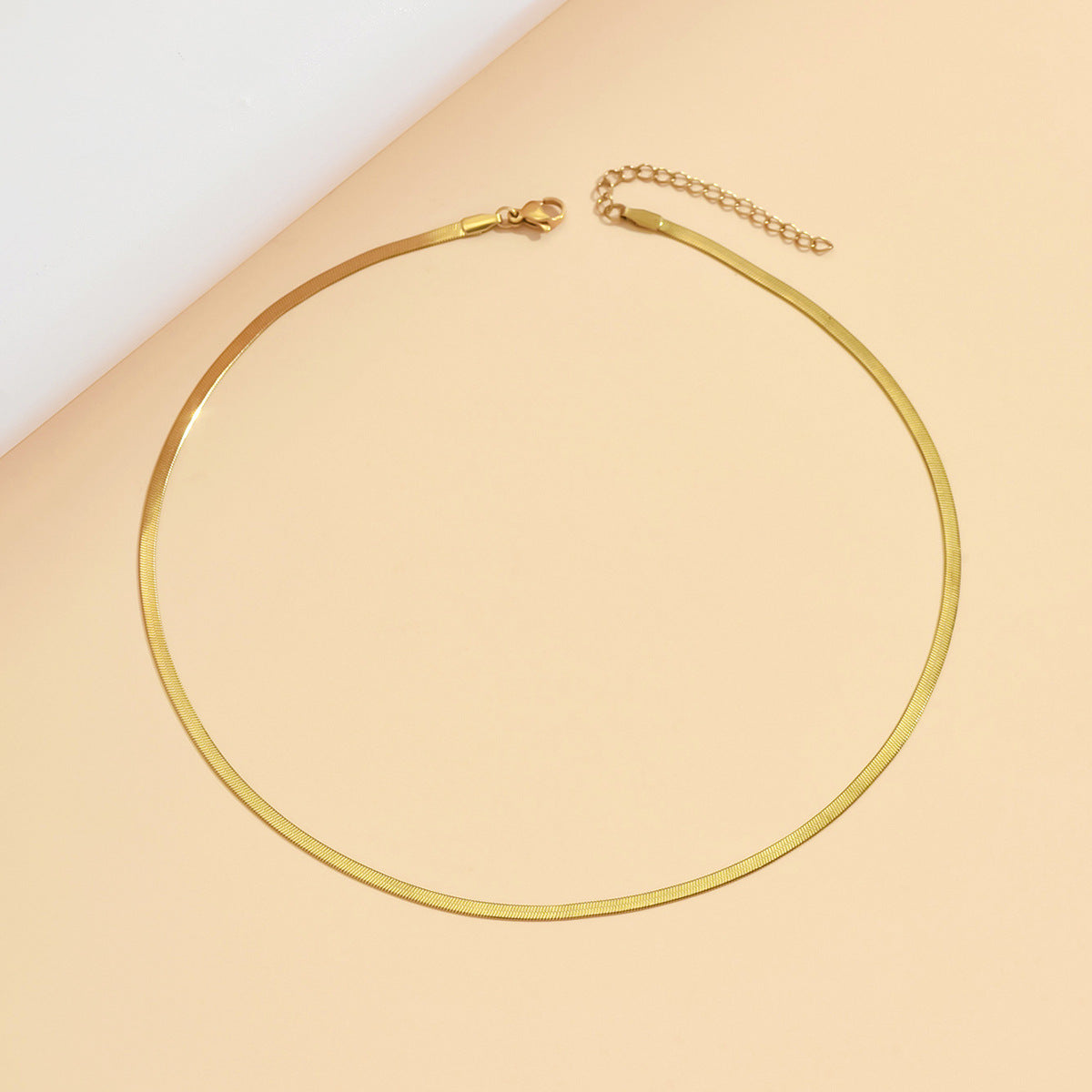 4.0 Blade Steel Color Stainless Steel Blade Chain Necklace
