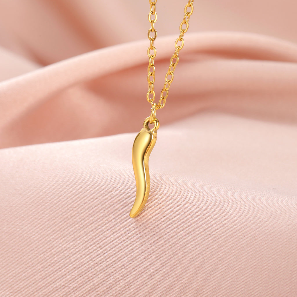 Fashion Steel Irregular Chili Pepper Stainless Steel Necklace