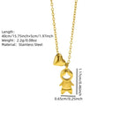 Boy Stainless Steel Heart Boy Necklace