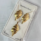 Set 18# Stainless Steel Flower Necklace And Earring Set