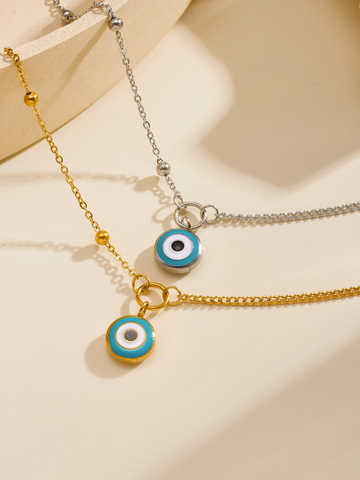 Gold Stainless Steel Eye Anklet