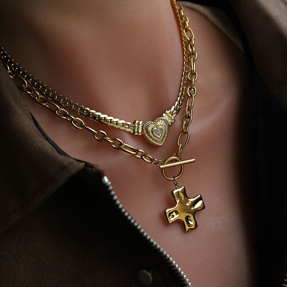 Love Stainless Steel Heart Necklace