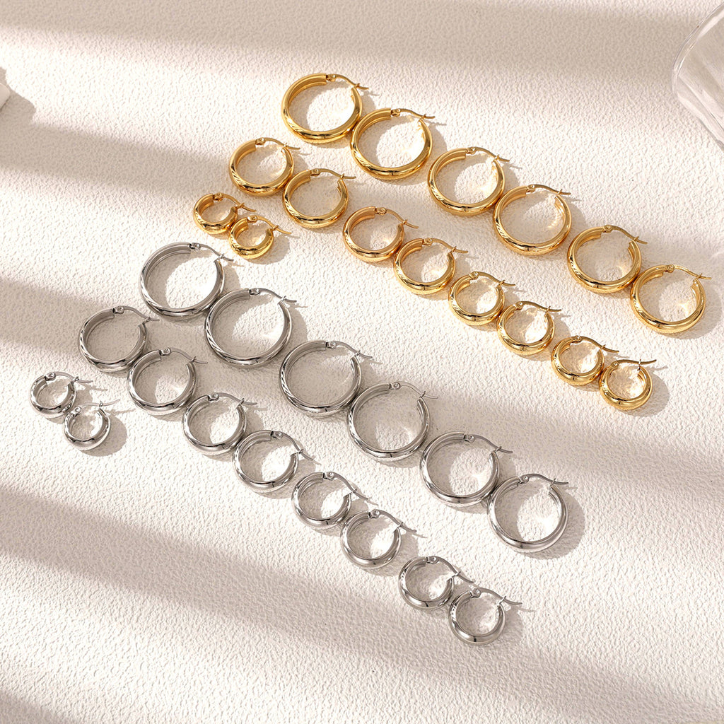 Earring #12 Titanium Steel Round Earrings