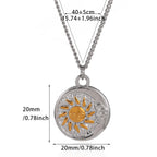 Ring #1 304 Stainless Steel Two-tone Heart Necklace