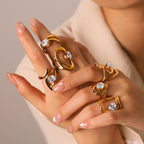 Ring #3 Luxury Premium Zircon Titanium Steel Ring