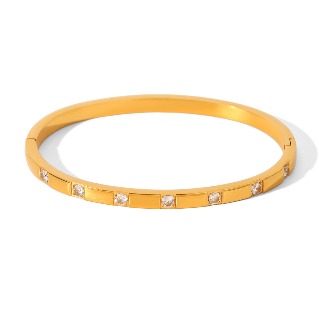 Bracelet 8# Stainless Steel Natural Stone Bracelet