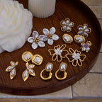 Earrings 3# Stainless Steel Petal Earrings