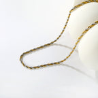 Two-tone Stainless Steel Two-tone Braided Chain Necklace