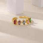 Ring #2 304 Stainless Steel Diamond-set Round Ring