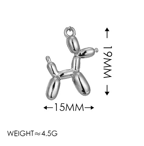 Gold + Puppy Necklace Titanium Steel Cat Balloon Dog Necklace