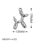 Gold + Puppy Necklace Titanium Steel Cat Balloon Dog Necklace