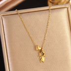 Girl Stainless Steel Heart Girl Necklace
