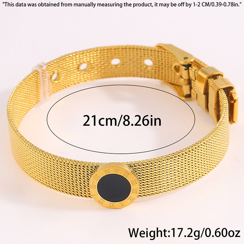 Gold Roman Shell Strap Stainless Steel Watch Straps And Bracelets