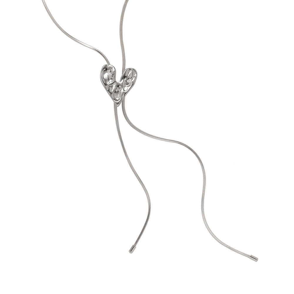 Liquid metal irregular love necklace