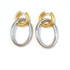 Two-tone 2# Stainless Steel Oval Necklace