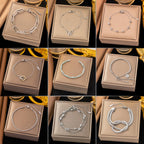 Knotted Snake Bone Chain Bracelet Gold Titanium Steel Knotted Snake Bone Chain Bracelet