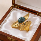 Ring #1 304 Stainless Steel Natural Stone Shaped Ring