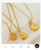 Fashion Love Titanium Steel Diamond Love Necklace