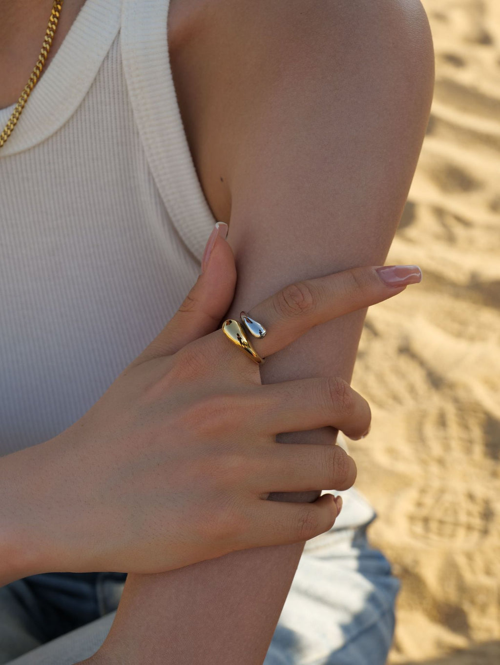 2# Stainless Steel Flower Ring