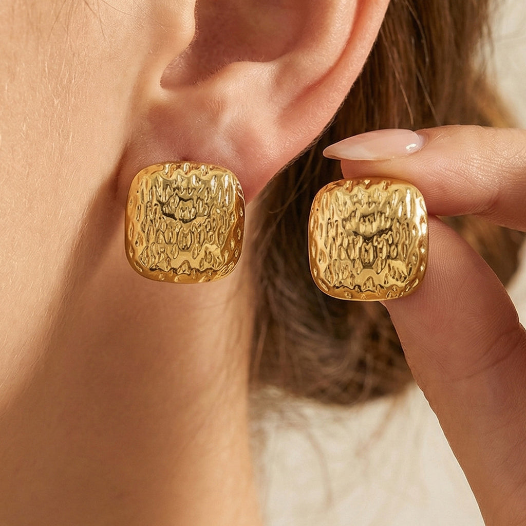 Earrings6# Stainless Steel Heart-shaped Earrings