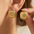 Earrings6# Stainless Steel Heart-shaped Earrings