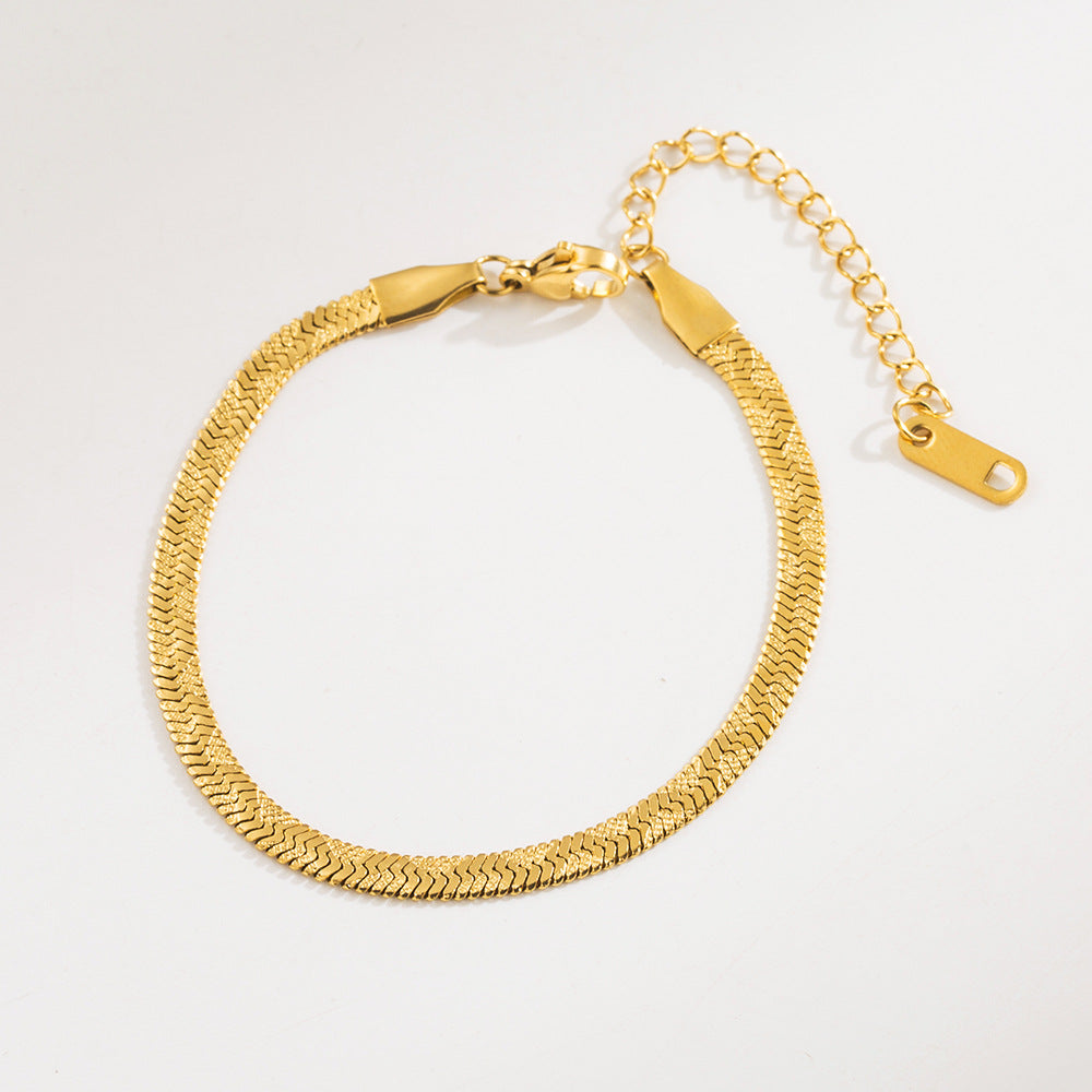 Fashion Curve Titanium Steel Snake Bone Chain Bracelet