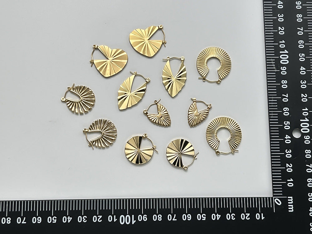 Earring #6 18k Gold Retro Geometric Stainless Steel Earrings