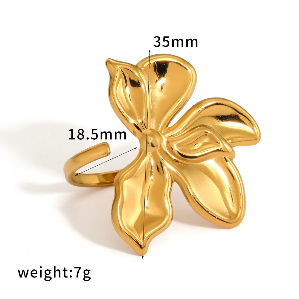 Ring Stainless Steel Flower Ring
