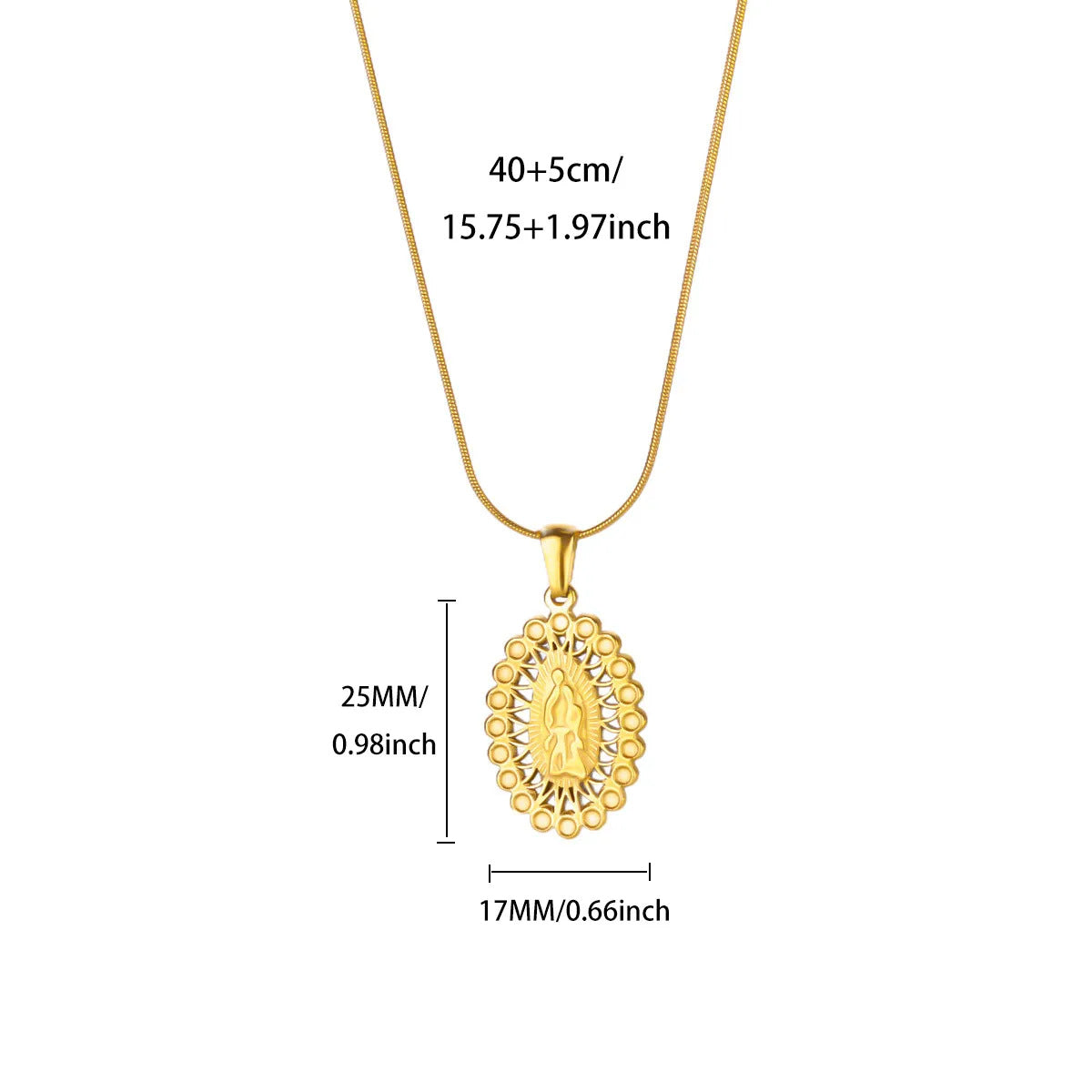 Necklace #1 304 Stainless Steel Round Necklace