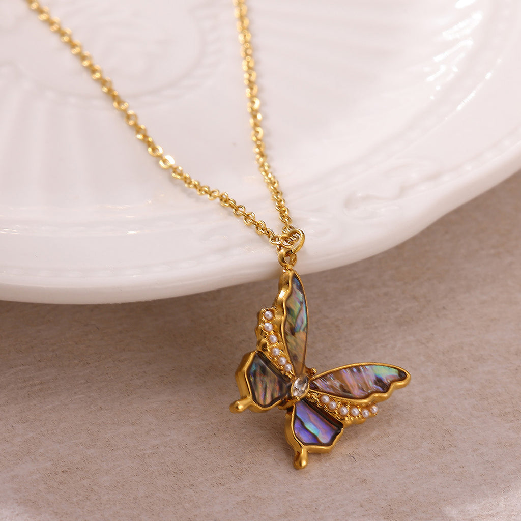 Necklace #2 304 Stainless Steel Butterfly Necklace