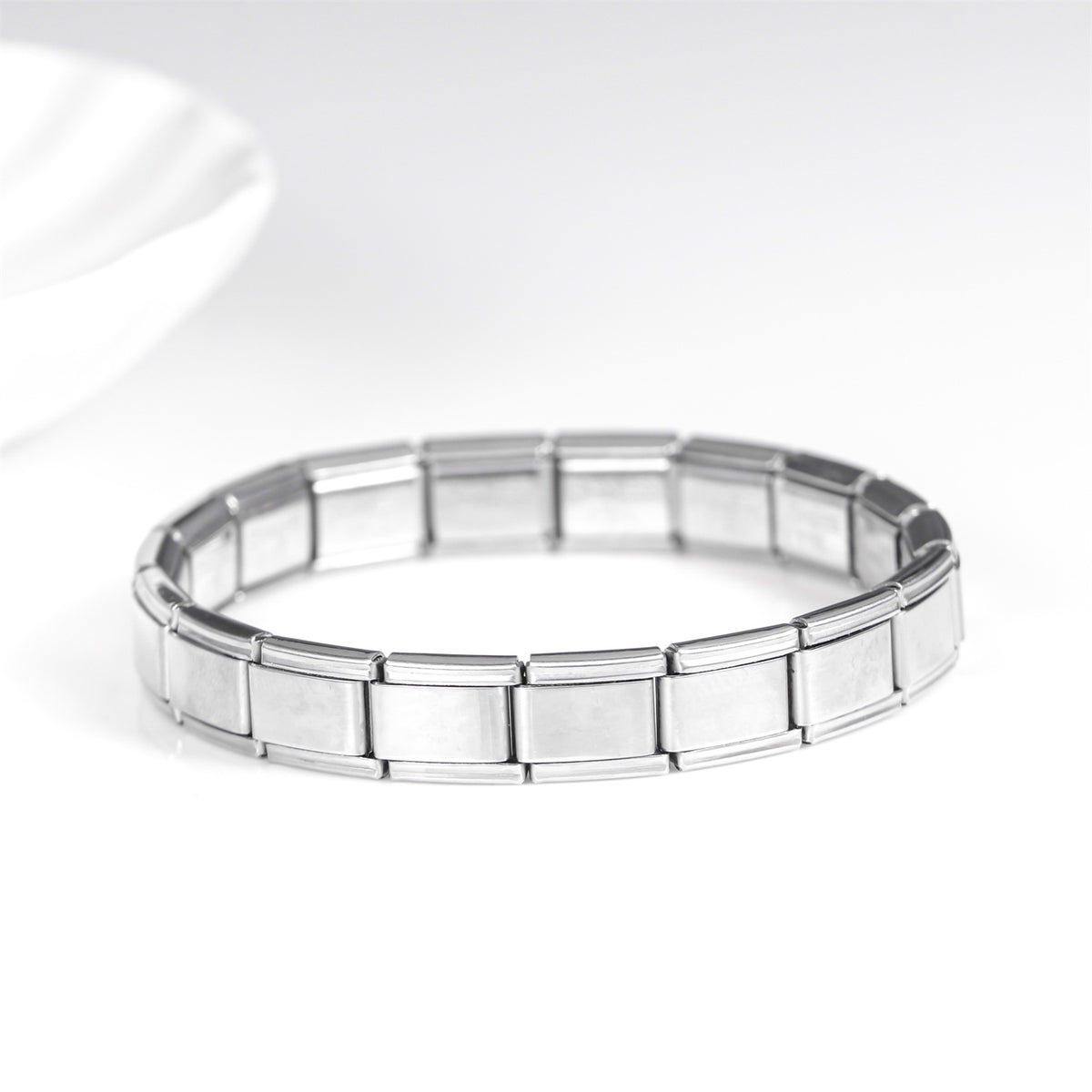 Steel Metal Square Modular Men's Bracelet