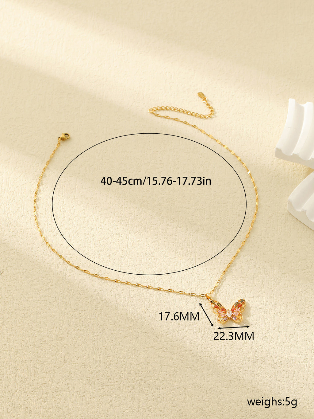 Fashion One Piece Diamond-encrusted Golden Dragonfly Stainless Steel Diamond Dragonfly Necklace