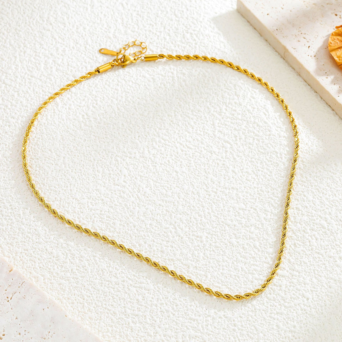 Gold Titanium Steel Chain Necklace