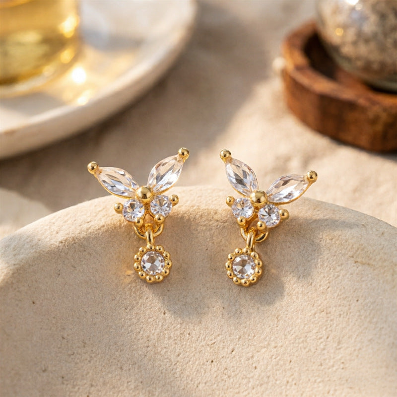 Gold 18k Gold Butterfly Pendant Screw Piercing