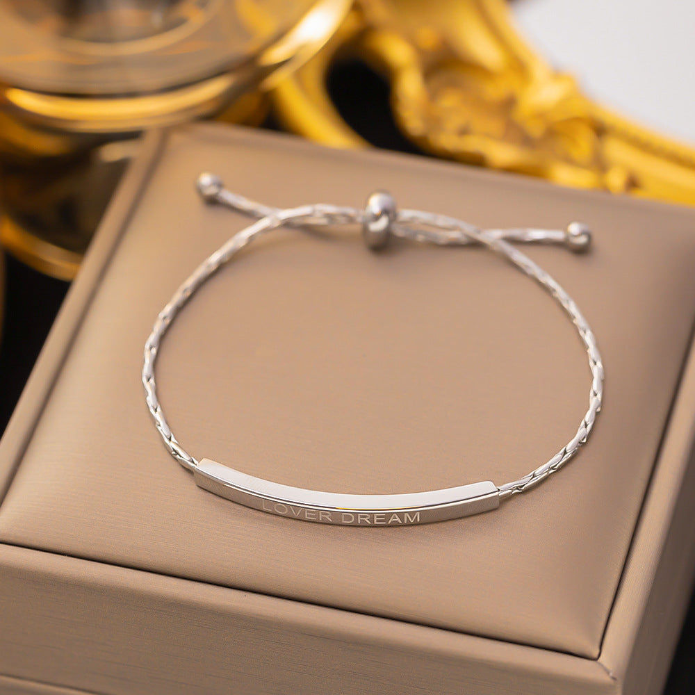 Big Heart Bracelet Gold Titanium Steel Heart Bracelet