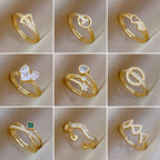 Ring 37 Stainless Steel Round Diamond Ring