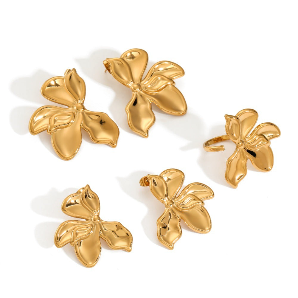 Ring Stainless Steel Flower Ring