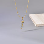 Gold-circle Snake Chain Titanium Steel Color Matching Hug Necklace